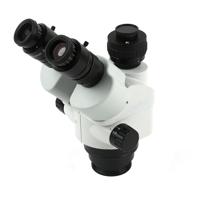 Stereo Trinocular Microscope Pcb - กล้องจุลทรรศน์สเตอริโอแบบสามตา 7x-45x สำหรับอุตสาหกรรม พร้อมหัวซูมปรับได้ เลนส์ตา WF10/22