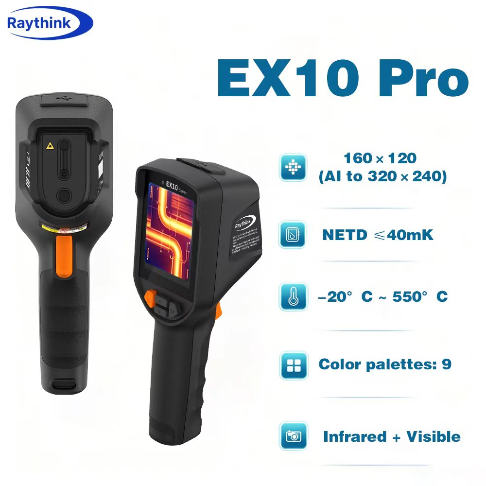 Thermal Imaging Camera Pcb Repair - กล้องถ่ายภาพความร้อนอินฟราเรดแบบมือถือ Raythink Ex10 Pro สำหรับงานซ่อมบำรุงวงจรไฟฟ้าอุตสาหกรรม ความละเอียดสูง