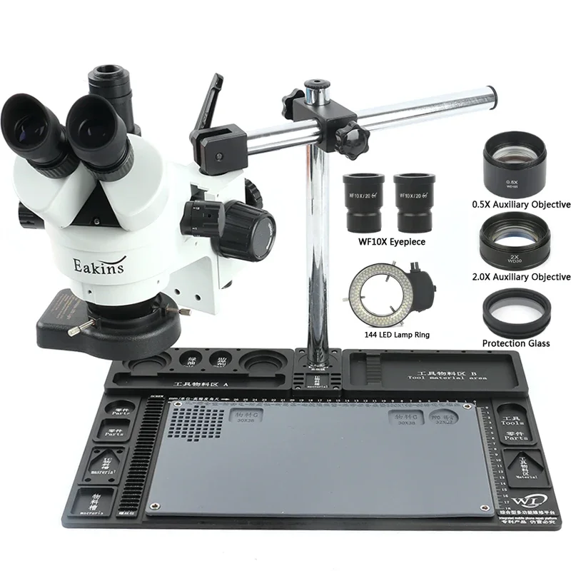 Big มัลติฟังก์ชั่อลูมิเนียมกล้ - Stereo Trinocular Microscope Pcb บทวิจารณ์และราคา
